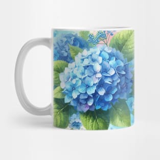 Blue Hydrangea Flowers Mug